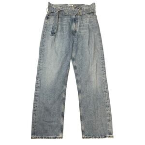 Agolde Reworked Belted 90's Straight Jeans Size 28